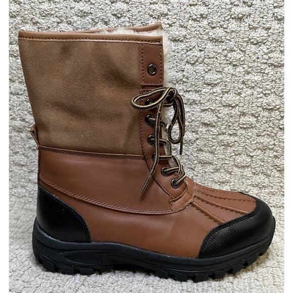 Cloud Nine Chestnut Brown Sheepskin Tundra Boots Womens 8 NIB NEW Box Lace UP - Picture 6 of 16